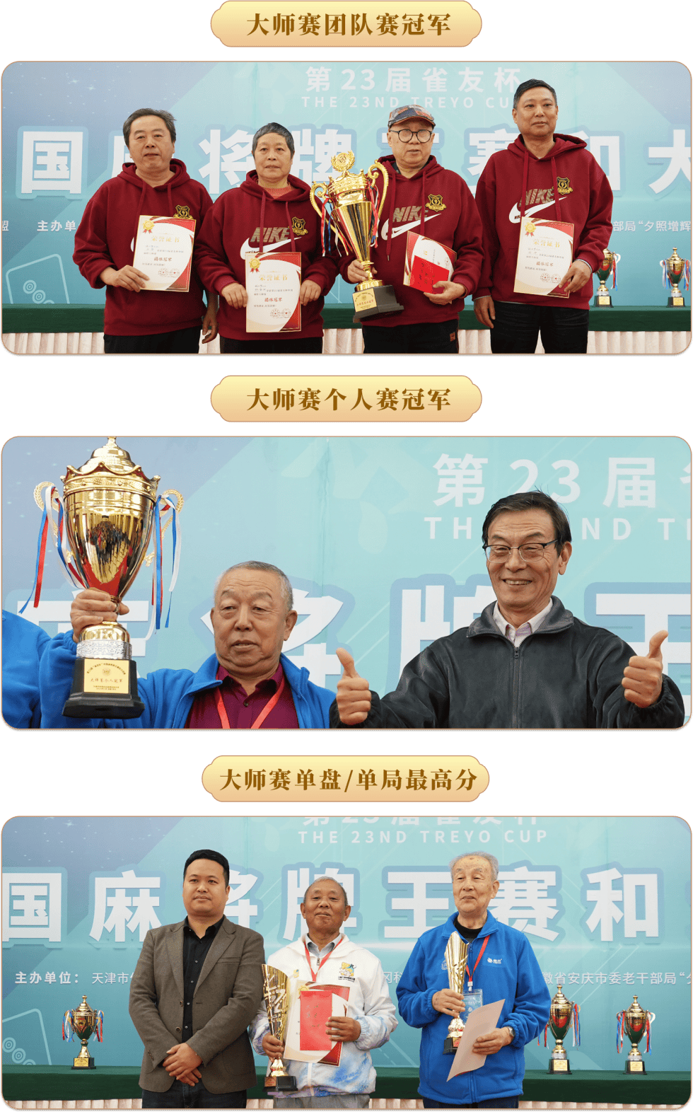 第23届雀友杯中国麻将牌王赛和大师赛完美收官