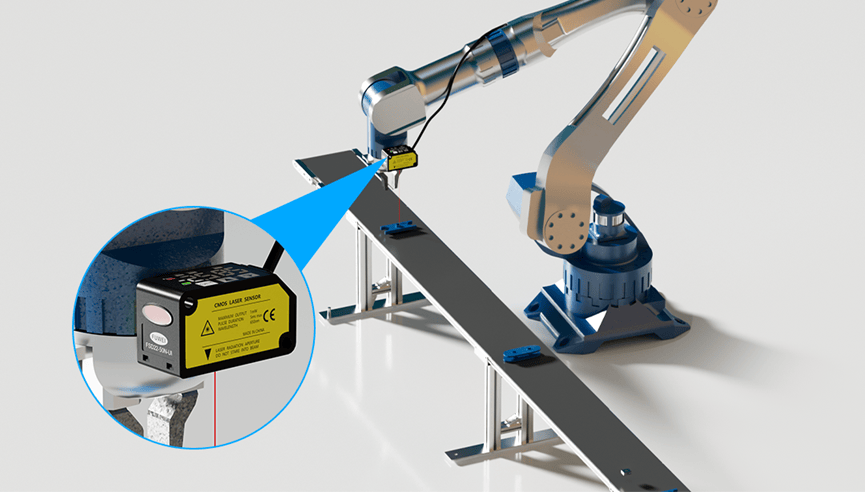fsd22系列激光位移传感器解决机械手臂抓取不规则物体的难题