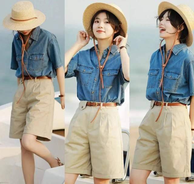 原创耍酷当然要用牛仔啦牛仔衬衫牛仔马甲这样搭妥妥御姐范
