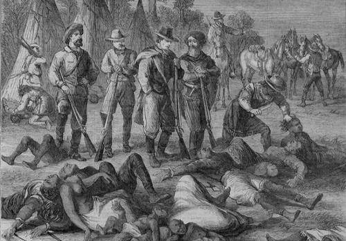 站稳脚跟之后,白人狰狞的面庞开始暴露出来.