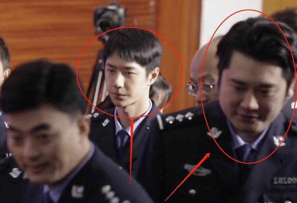 原创天天兄弟穿警服王一博钱枫二人同框合影这头围差距是认真的