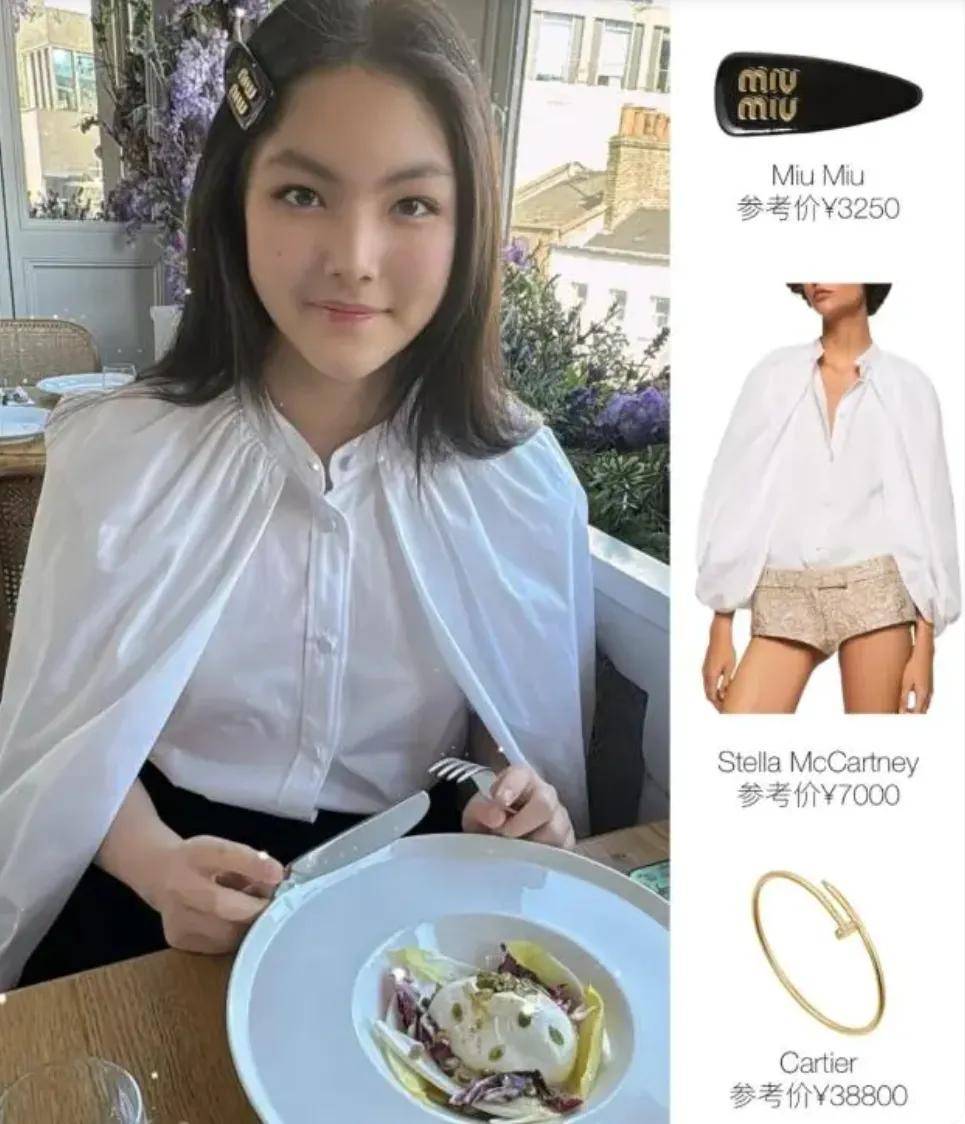 67王诗龄国外留学生活真奢靡穿10万行头倚豪车拍照才14岁就名媛范