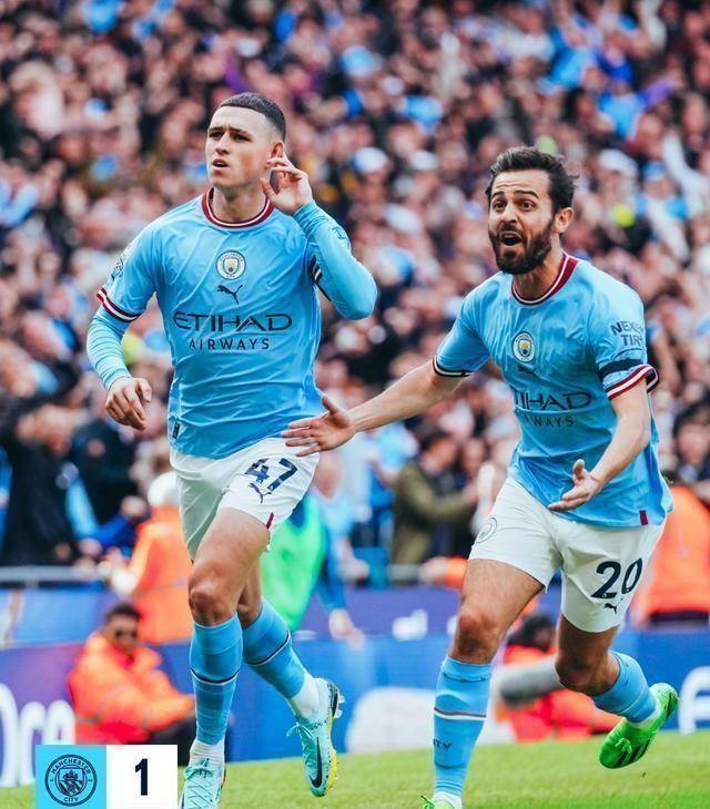 曼城吊打曼联,哈兰德2射1传,瓜迪奥拉激情庆祝_福登_进球_德布劳内