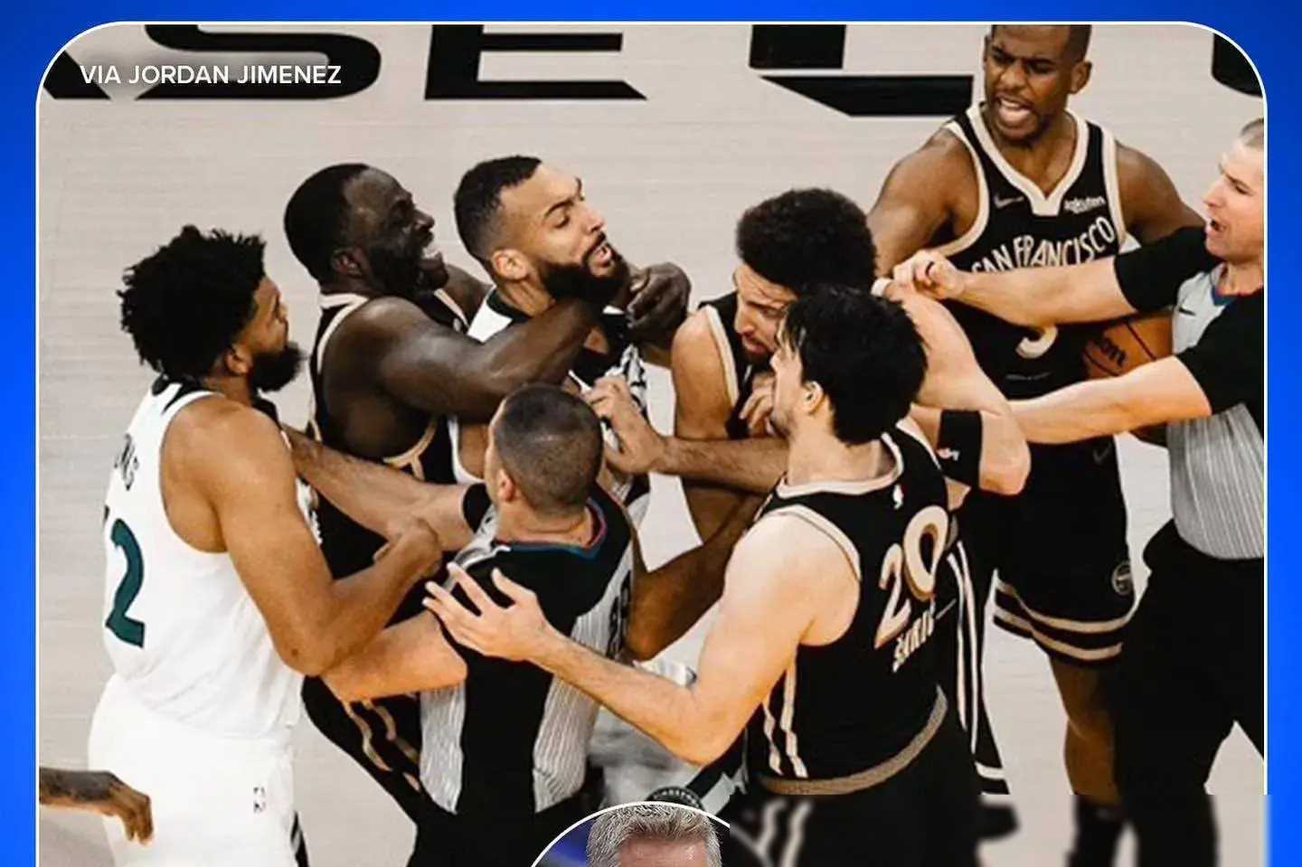 原创戈贝尔威胁nba卡鲁索或面临私下解决面对格林却退缩