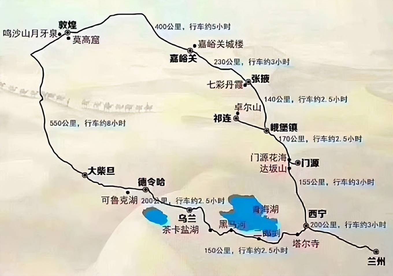 青海甘肃大环线6日游报团,青海甘肃旅游六天线路安排