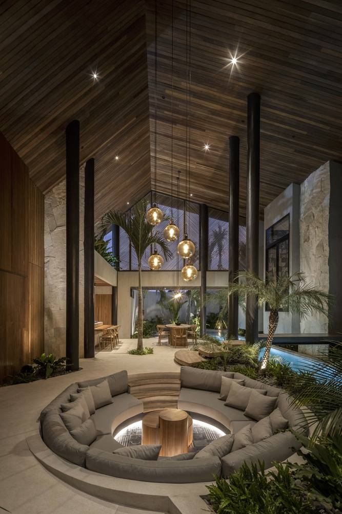 印尼风之屋自然景观别墅_屋顶_建筑群_圆形
