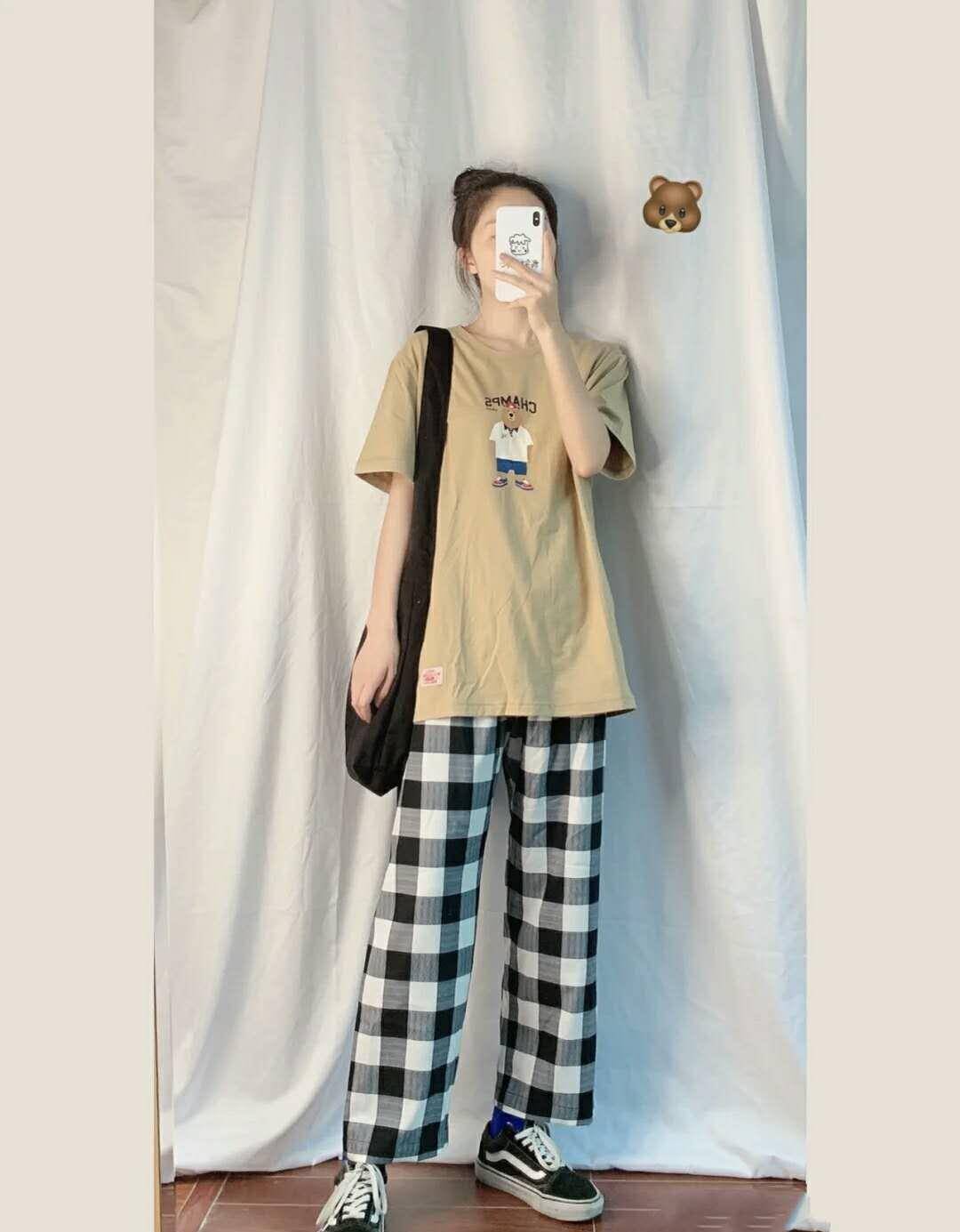 原创格子家族不只有衬衫款式多变还时尚时髦精女生学起来