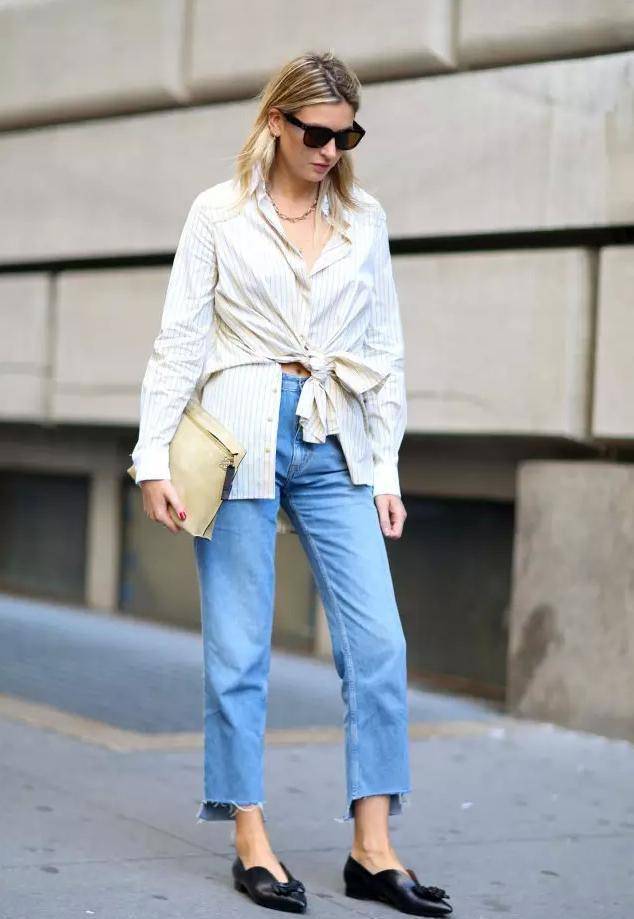 衬衫别再塞裤子里了,如今流行这3种穿法,照着穿准没错_衬衣_腰带_衣角