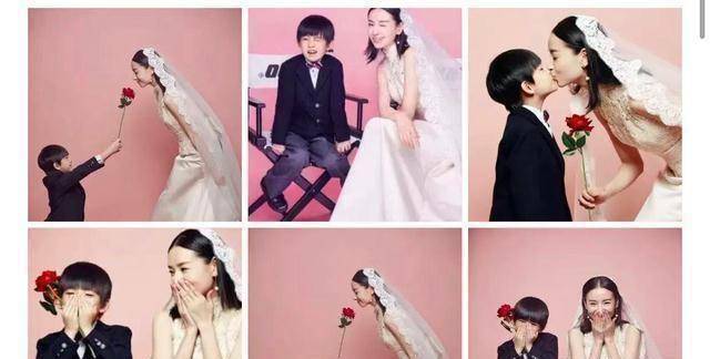原创董洁把亲子照拍成婚纱照举动亲密引争议网友儿大要避母