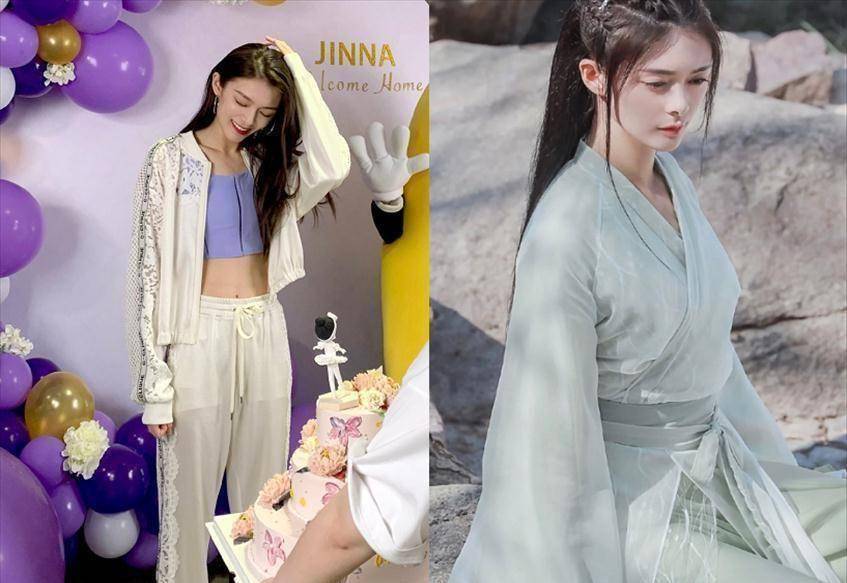 首先看到的就是傅菁,大家都知道她是火箭少女里面的成员,虽然组合已经