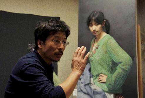 原创冷军画美人图把头屑皮干裂的嘴唇也画得一清二楚卖6000万