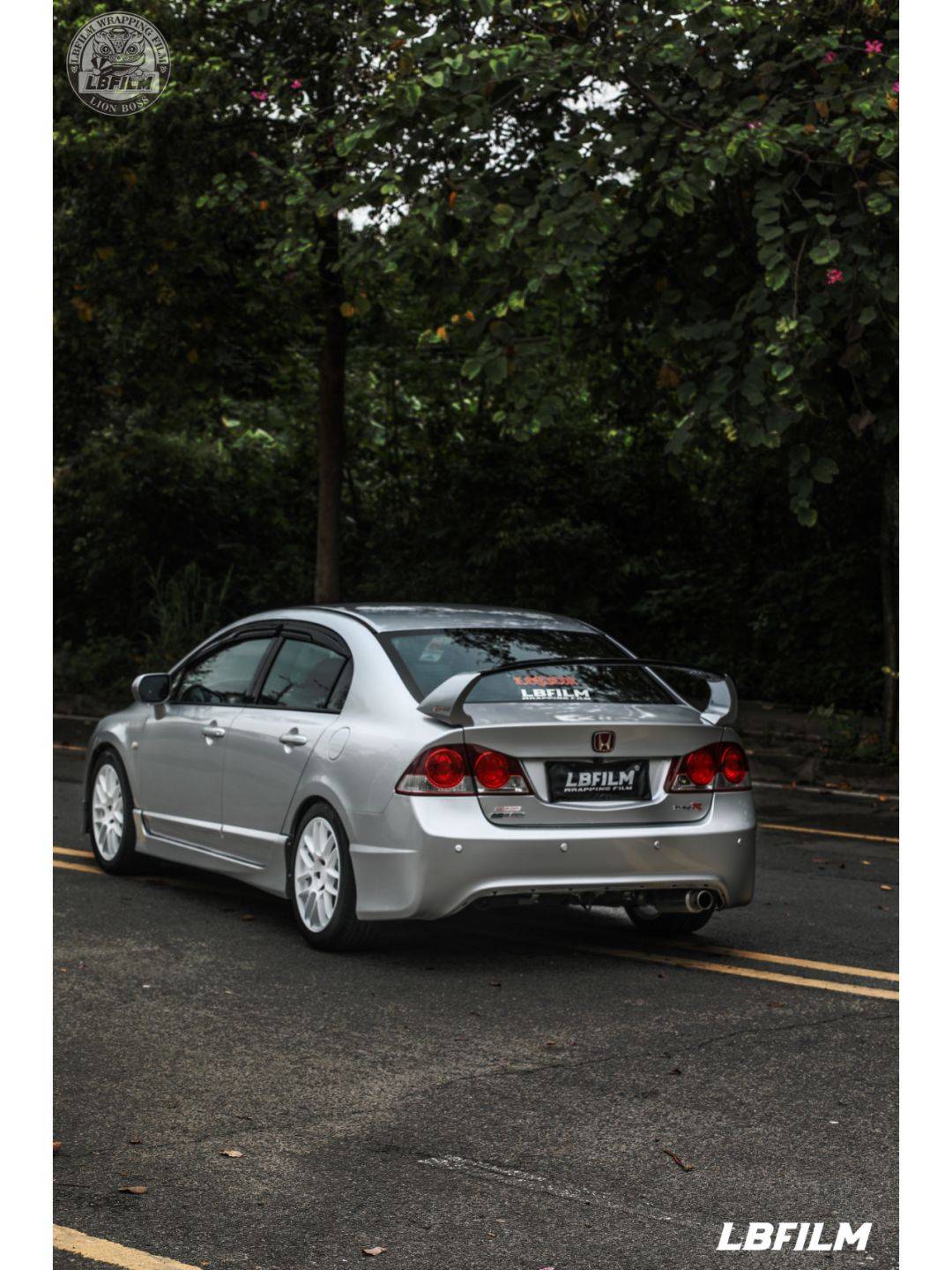 本田fd2-typer-lb液态金属铝水银改色膜,银色也很能打