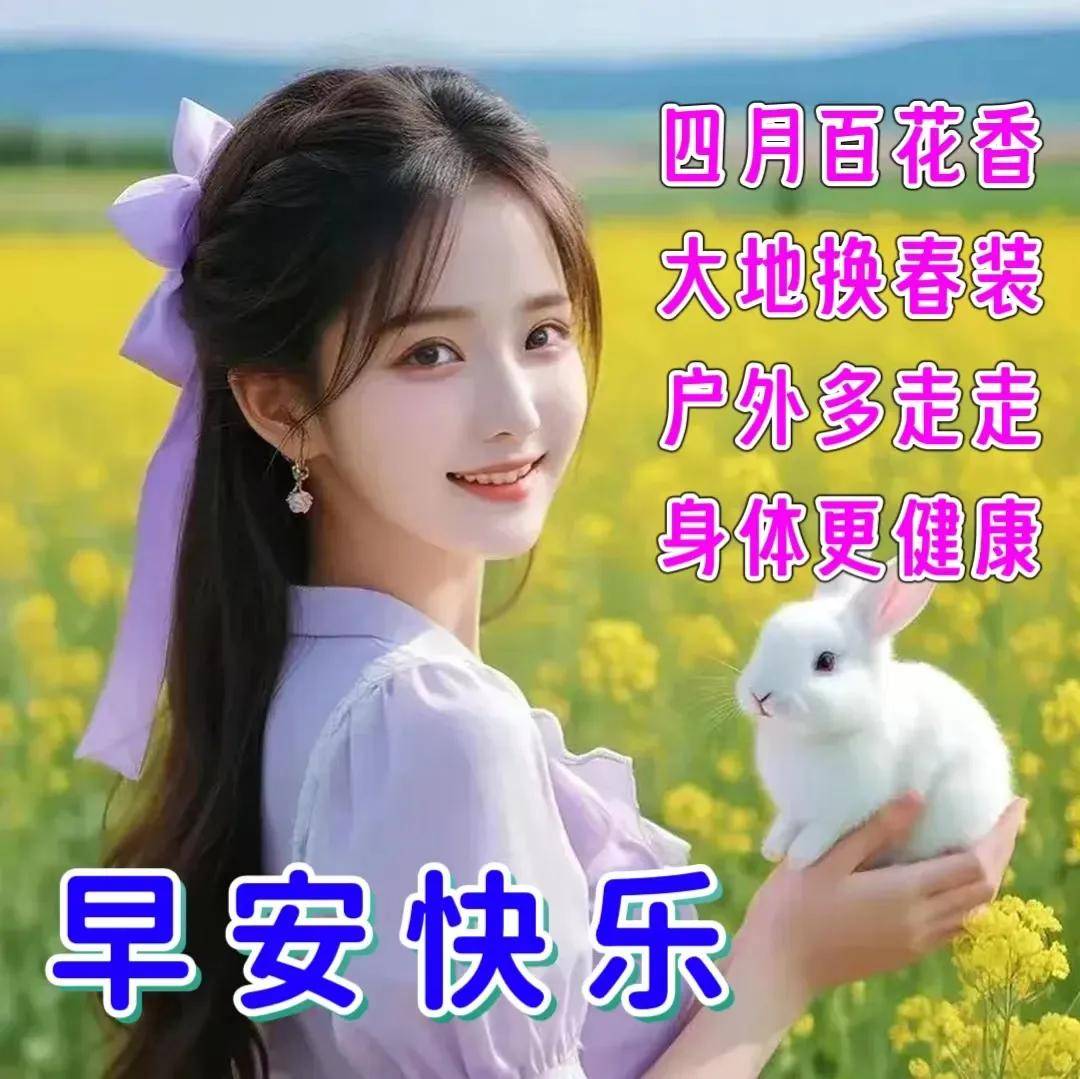 4月18日周四最美祝福图片事事如意随心意开心快乐每一天