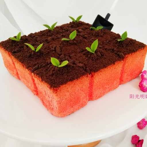 创意戚风蛋糕,只有按照这个材料做,造型可以自己选择