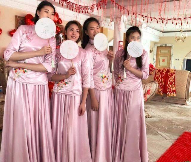 惠若琪大婚!伴郎团的身高与平均身高1米88伴娘团对比,有点尴尬