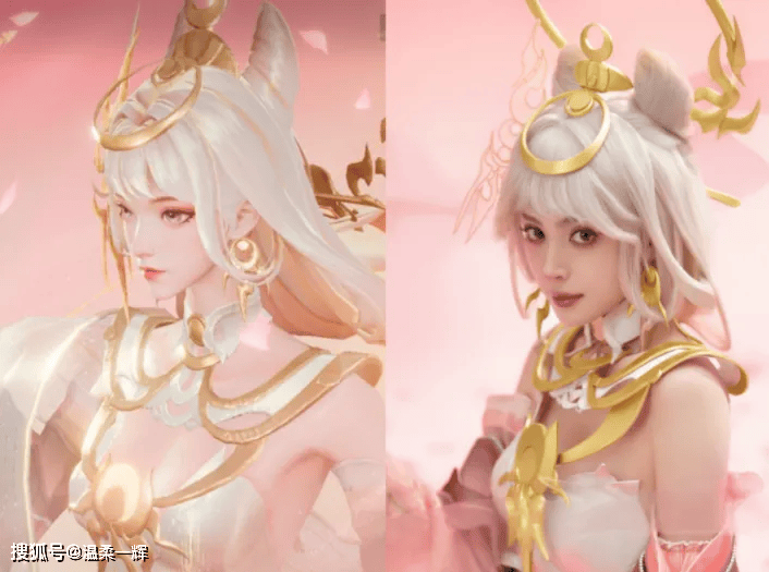 后来官方又邀请她cos了貂蝉的情人节皮肤,同样是一绝.怎么说呢?