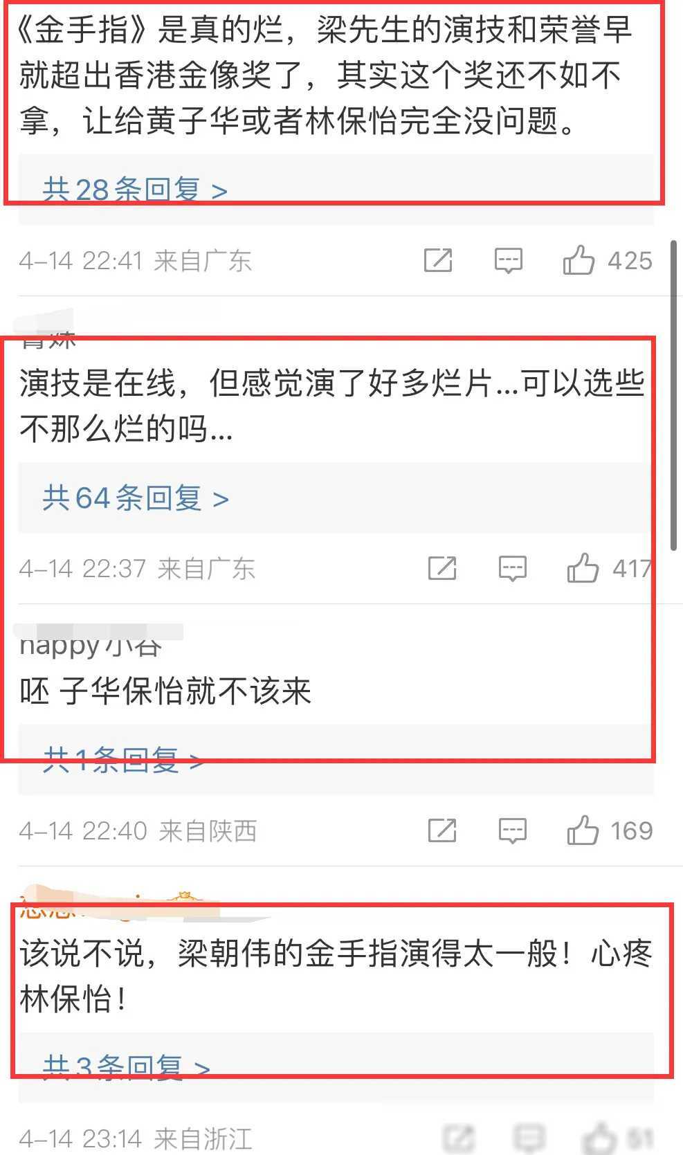 梁朝伟六夺影帝引网友争议:金像奖是否分猪肉?