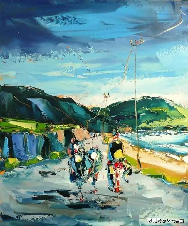 色彩强烈而鲜艳的刀画︱爱尔兰画家大卫·科因绘画作品