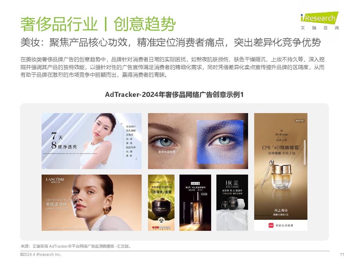 艾瑞咨询:2024年奢侈品行业网络营销监测报告