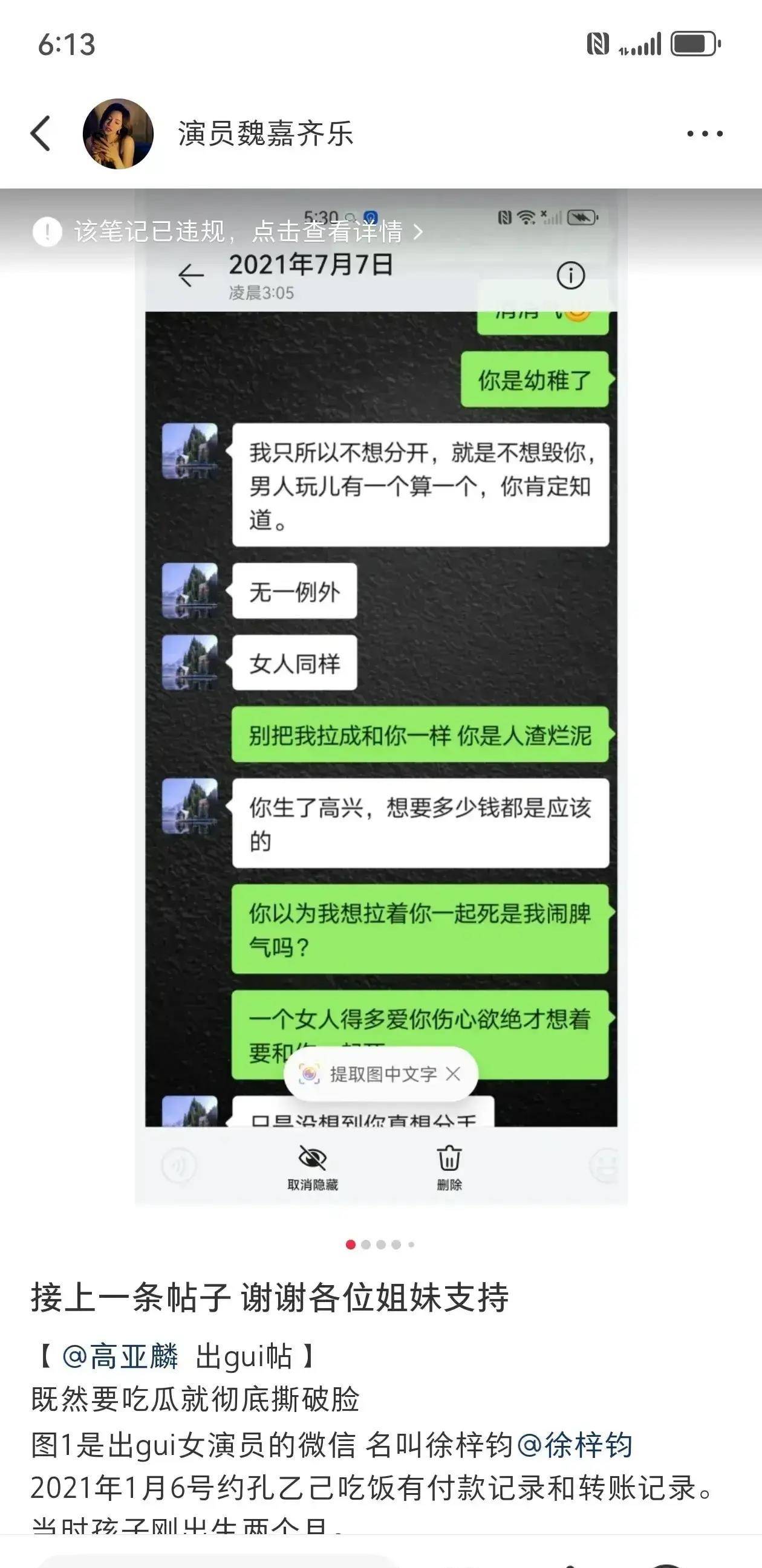 52岁高亚麟出轨26岁徐梓钧,聊天记录辣眼睛!