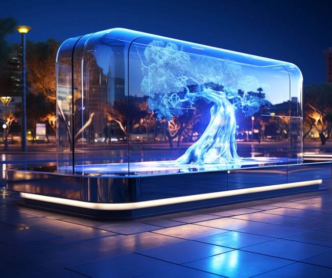 【dav测评】aoc led全息透明贴膜lt系列——单膜即屏,未来视界触手可