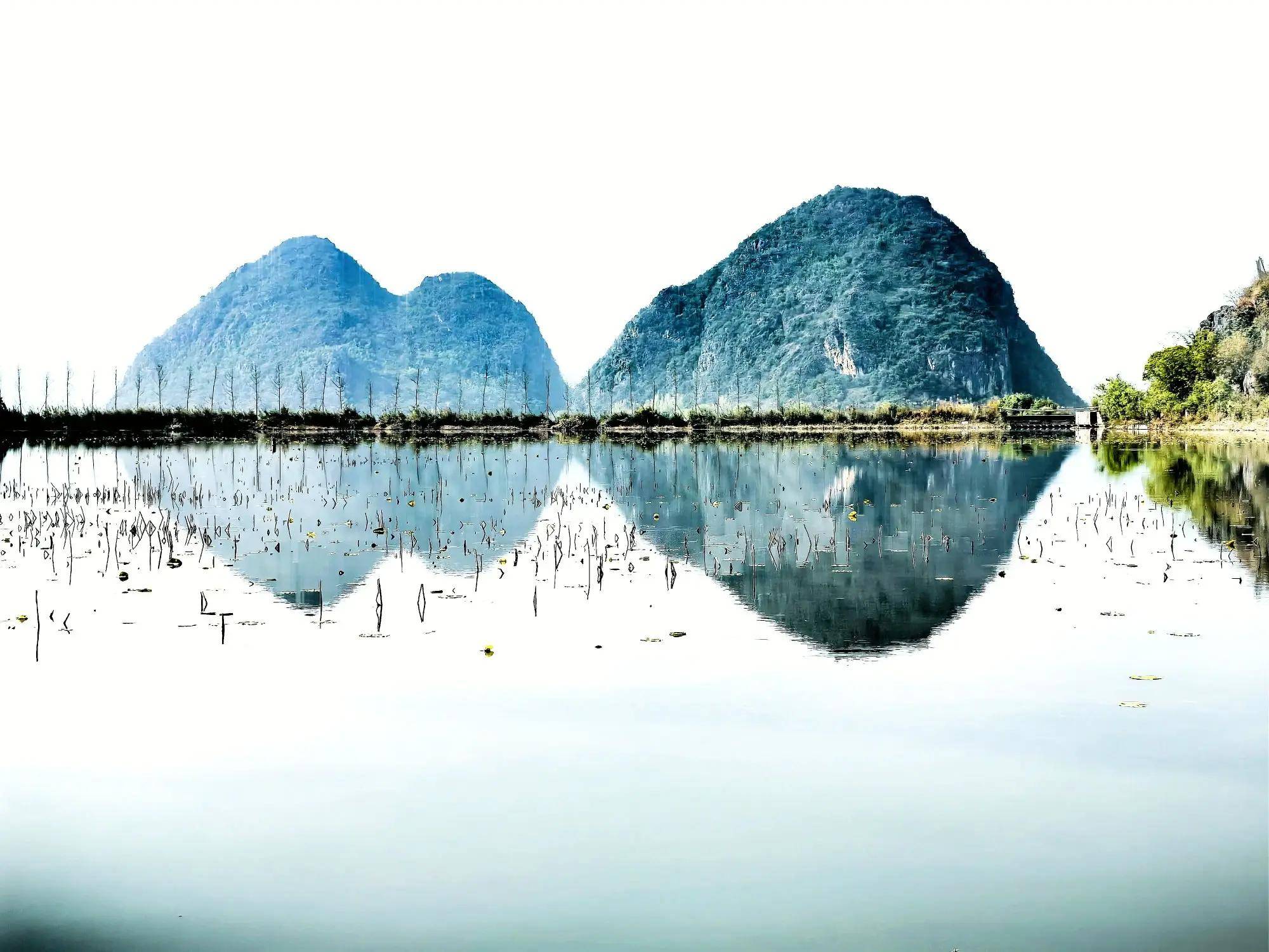 云南文山:邂逅普者黑发现天然佛,水上拍倒影,登山看诗意山水