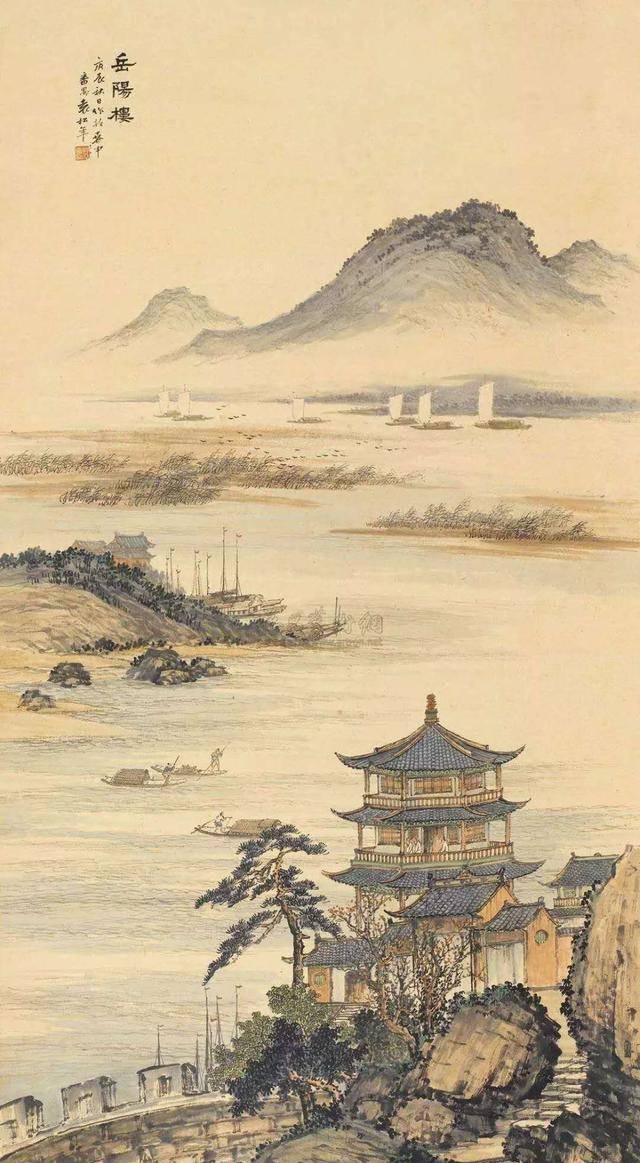 李白与友人登岳阳楼,凭吊古人,忆娥皇女英泪洒湘竹