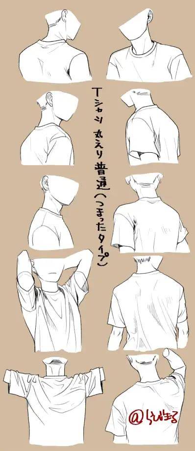 动漫男生整套衣服画法图片