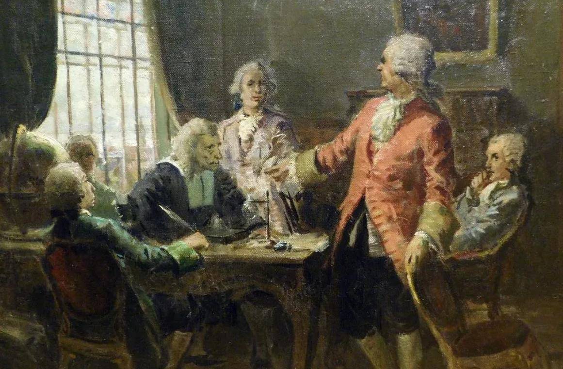 1739 年夏天,罗蒙诺索夫前往德国弗赖贝格,跟随约翰·亨克尔学习实用