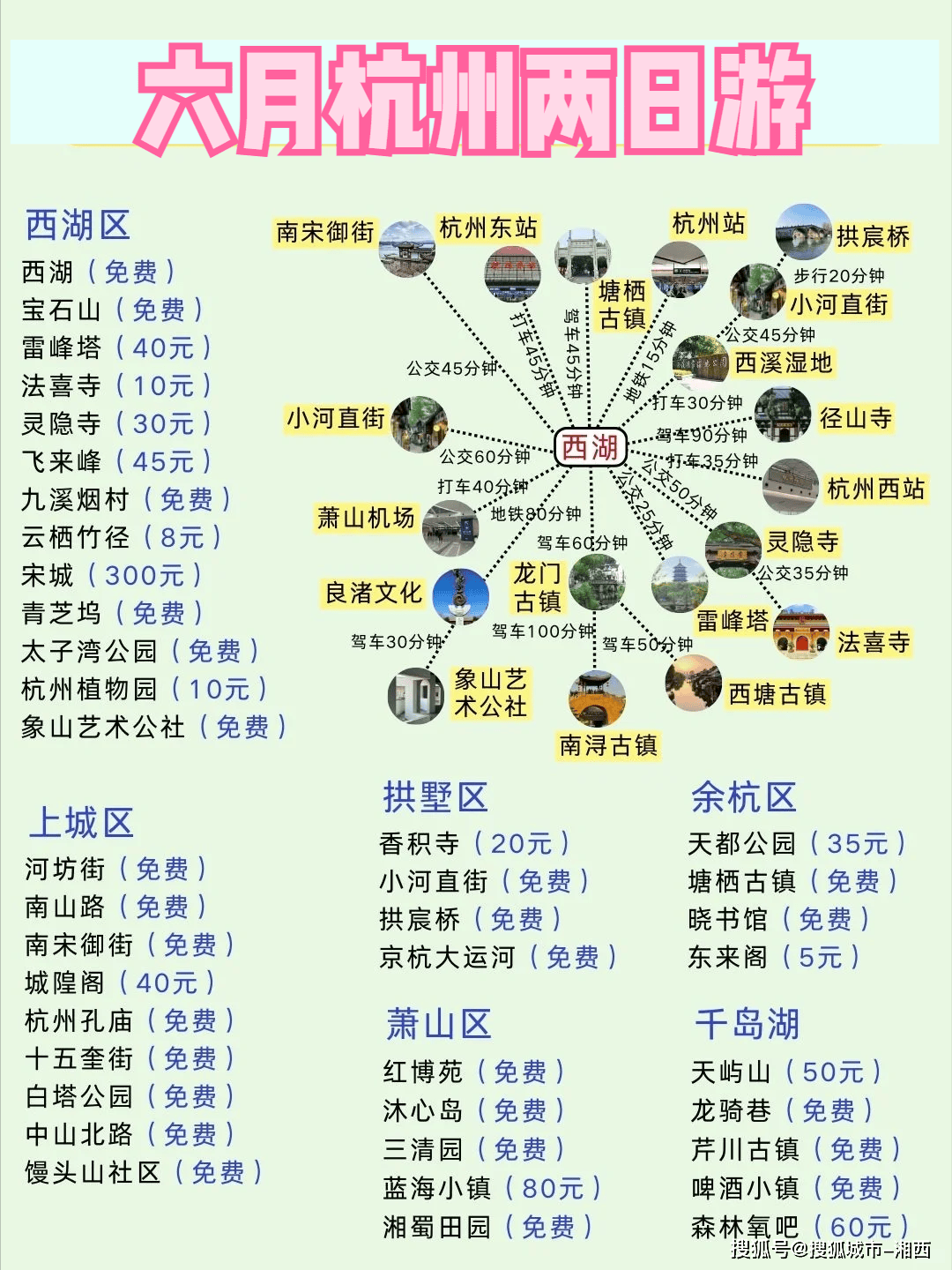六月杭州两日游,2天1晚旅游攻略,深度体验杭州美景美食之旅
