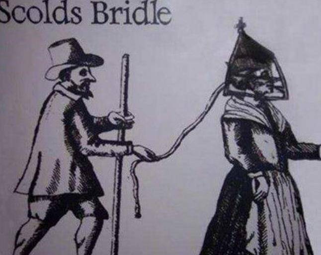 中世纪欧洲的女性若顶撞男性,就得戴上一种铁具,惩罚残酷