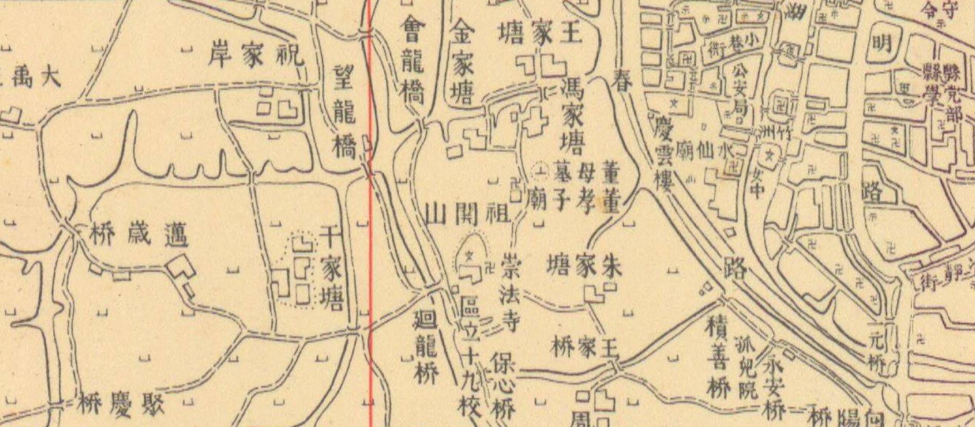 南塘老街手绘地图图片