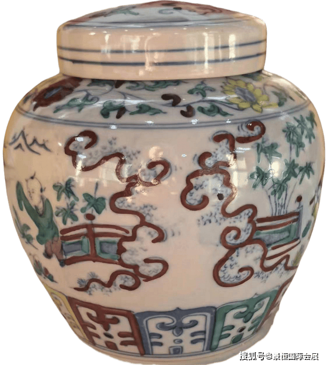 是皇家御用陶瓷珍品:斗彩人物故事纹"天"字罐