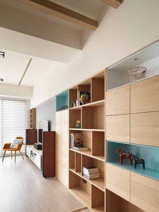 平米的新家,砖墙做的玄关,邻居头次见这么大气的房子_装修_柜子_客厅