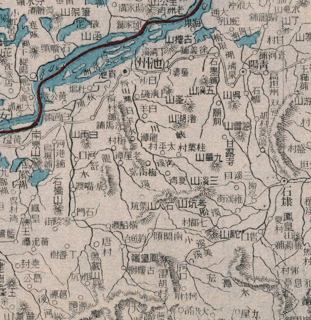 1917年,安徽省老地图,精确到镇村,快看看有您老家吗?