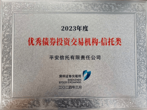 平安信托荣获"优秀债券投资交易机构"