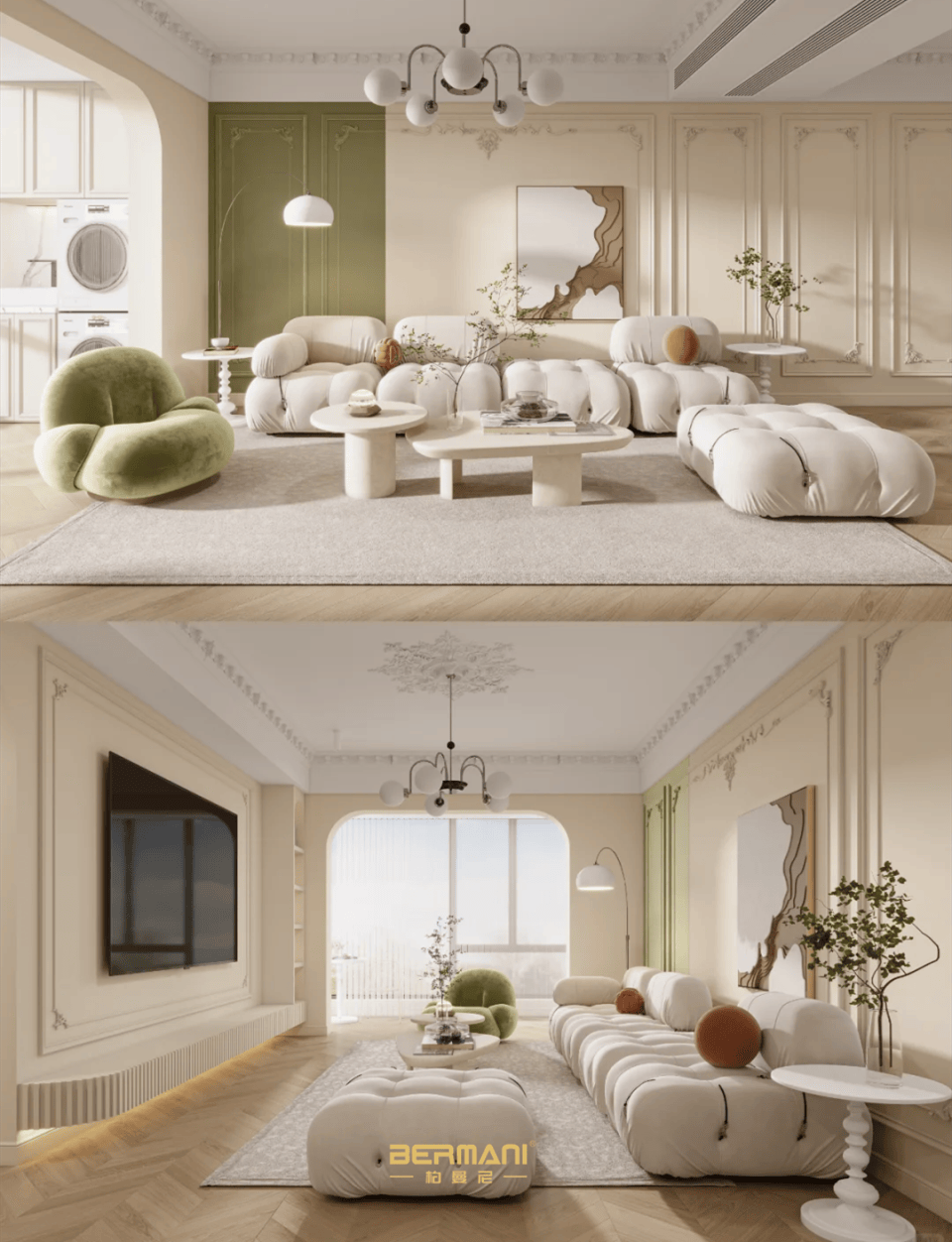 法式奶油风墙面配色指南 营造浪漫轻奢氛围_空间_线条_色彩