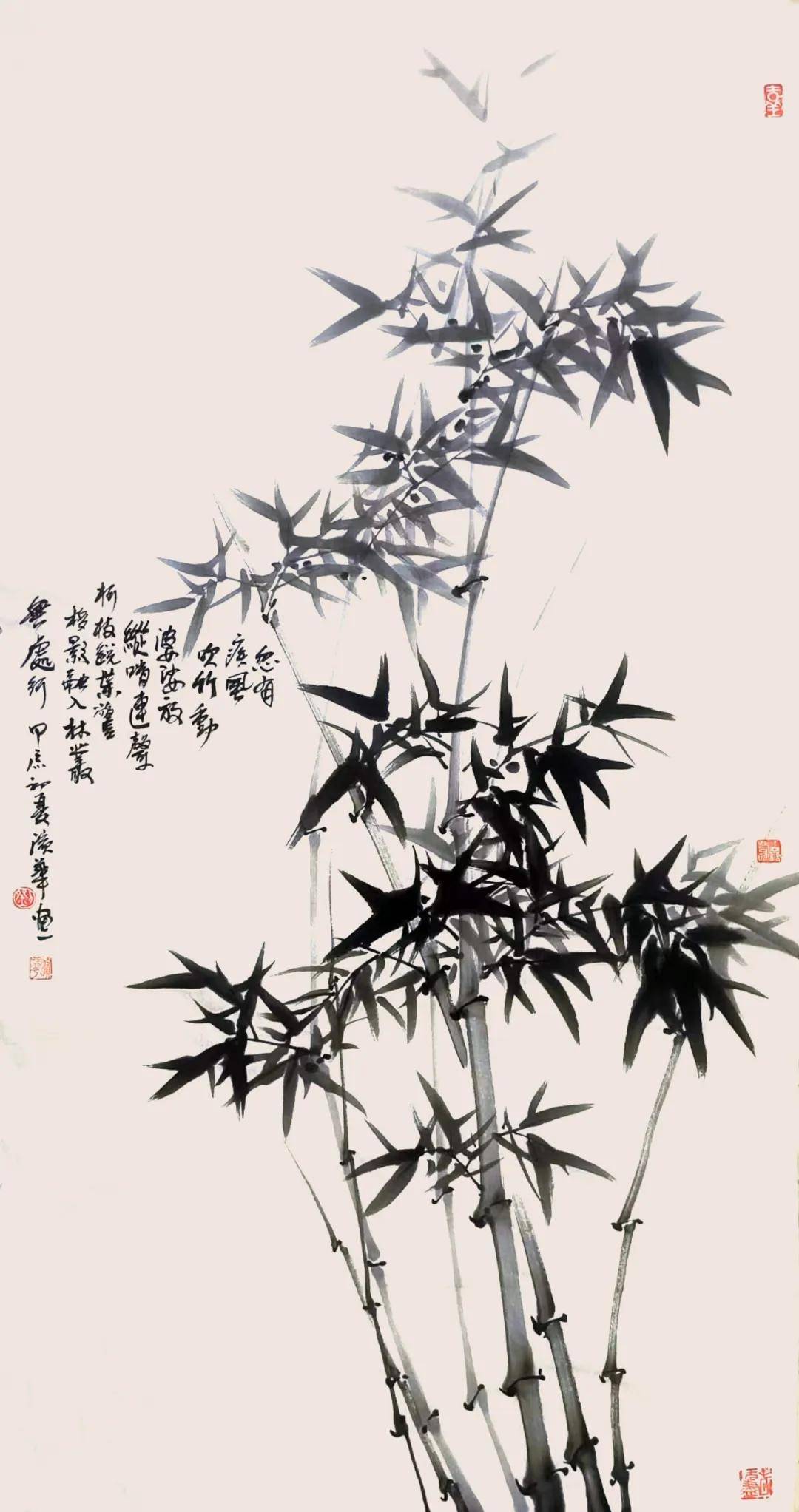 竹子的题画诗图片