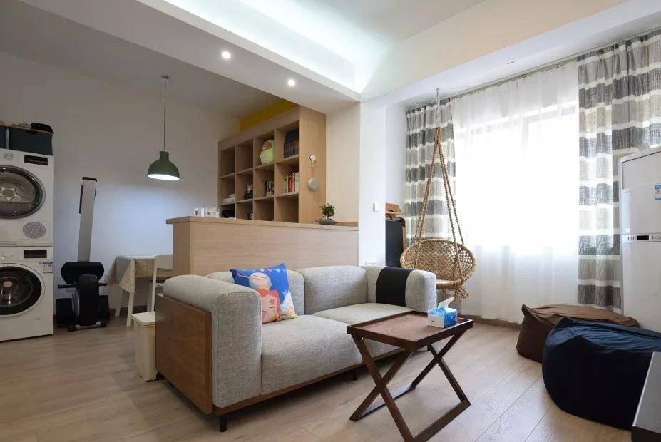 67平北欧风小户型,餐厅变身多功能室,实用又时尚