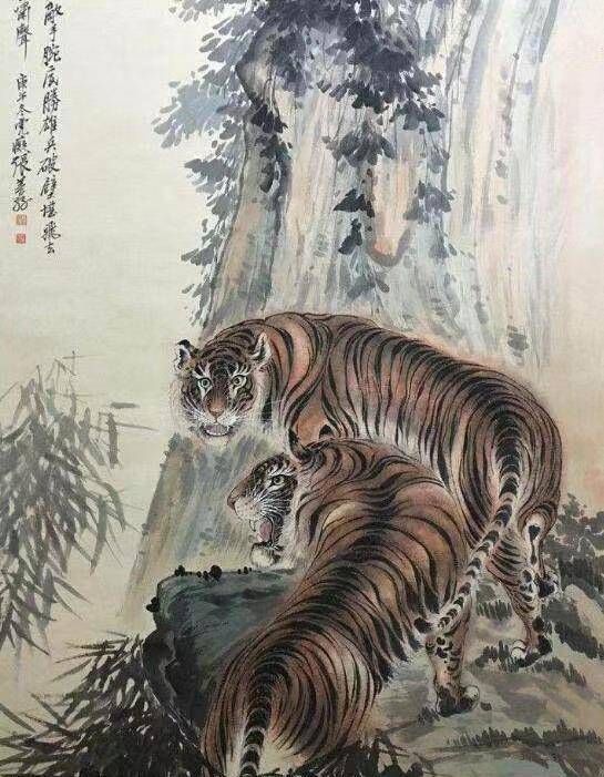 据后来的友人回忆,张善孖有一次,竟然真的去寻了一只真的老虎,天天