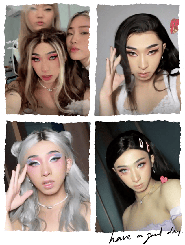 恩利刚上大学没多久,因为喜欢在社交平台上晒女装照,而掀起了一番热议