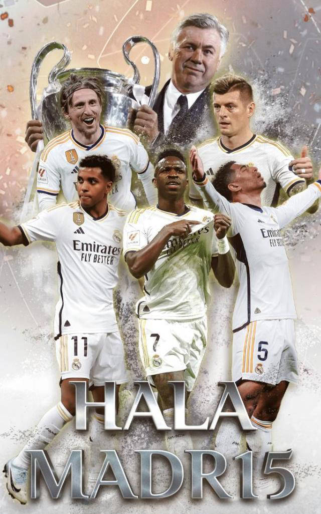 皇马历史第15次捧起欧冠奖杯!安切洛蒂成大师