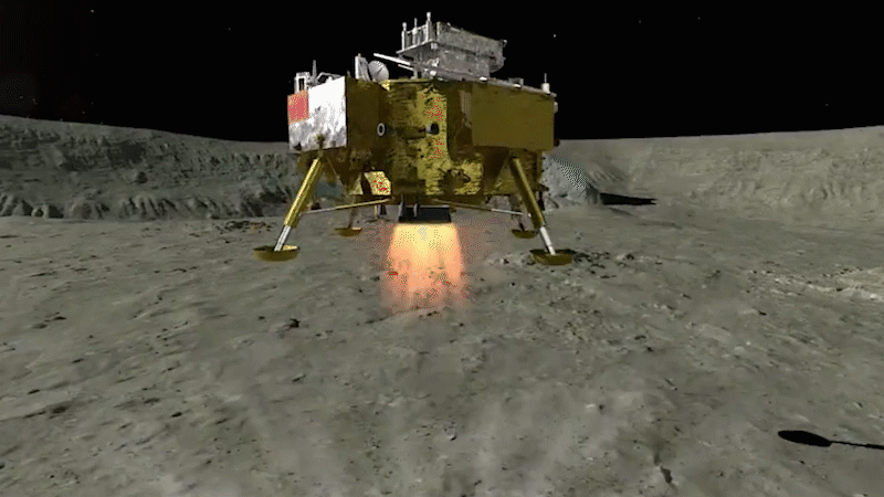 嫦娥六号的惊险登月:16道激光同时射向月球,百米悬停,瞬时扫描