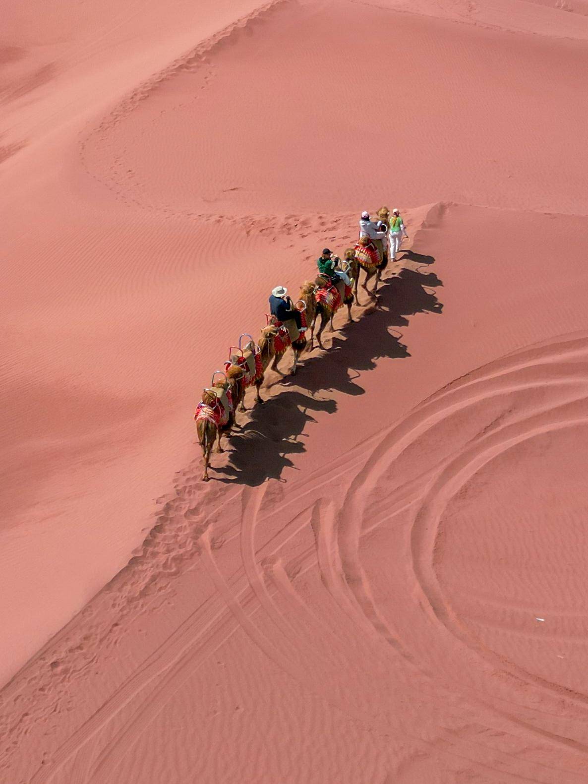 新疆阿克苏 阳光下熠熠生辉 有片神奇的红色沙漠