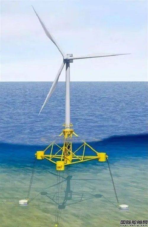 设计团队所研发的船型由边浮筒,中心立柱,水平,和倾斜撑杆组成,通过