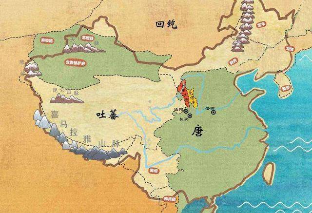 通过地图了解唐朝疆域变迁:一个庞大的帝国,最后竟然被肢解_时期_吐蕃