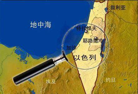 以色列在地图上的位置以色列是世界上唯一以犹太人为主体民族的国家