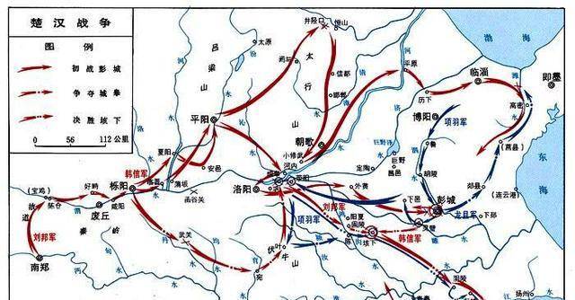 一下子征服了五个诸侯王,并联合他们一起攻打项羽,虽然在彭城之战刘邦