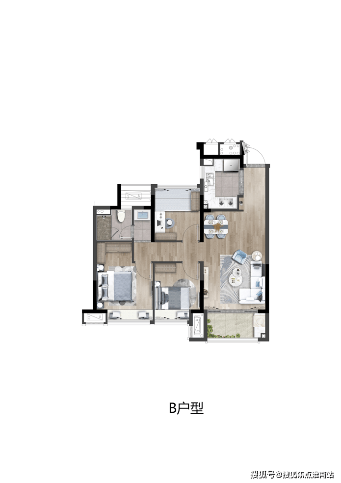 翠湖水岸售楼处电话78:400-998-96947878免责声明:户型图为平面
