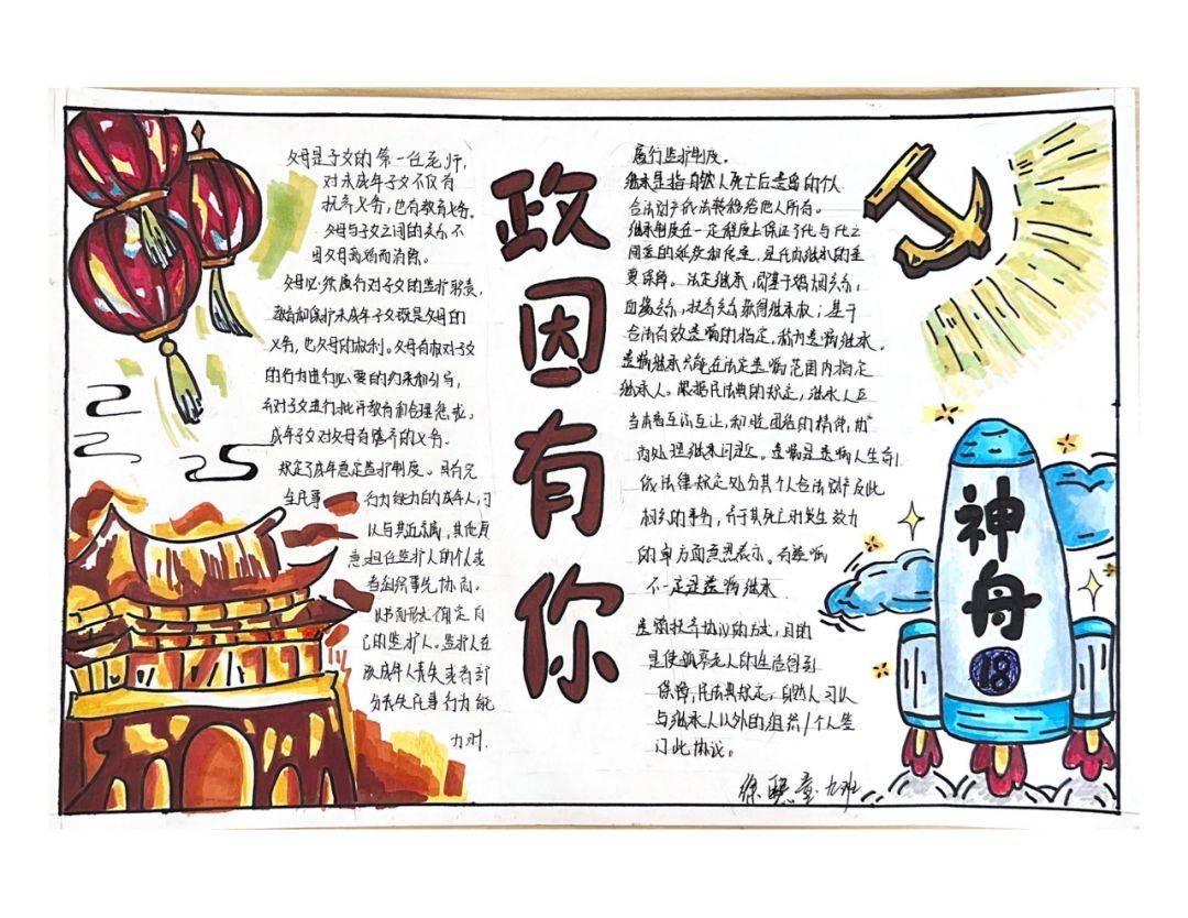 政因有你政治学科素养手抄报比赛作品展示